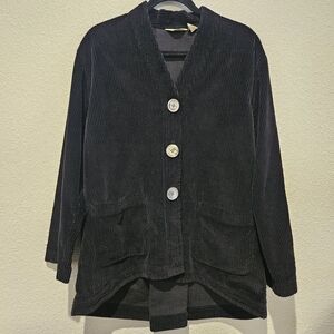 J Jill Corduroy Button Down Shirt Jacket Shacket Size S